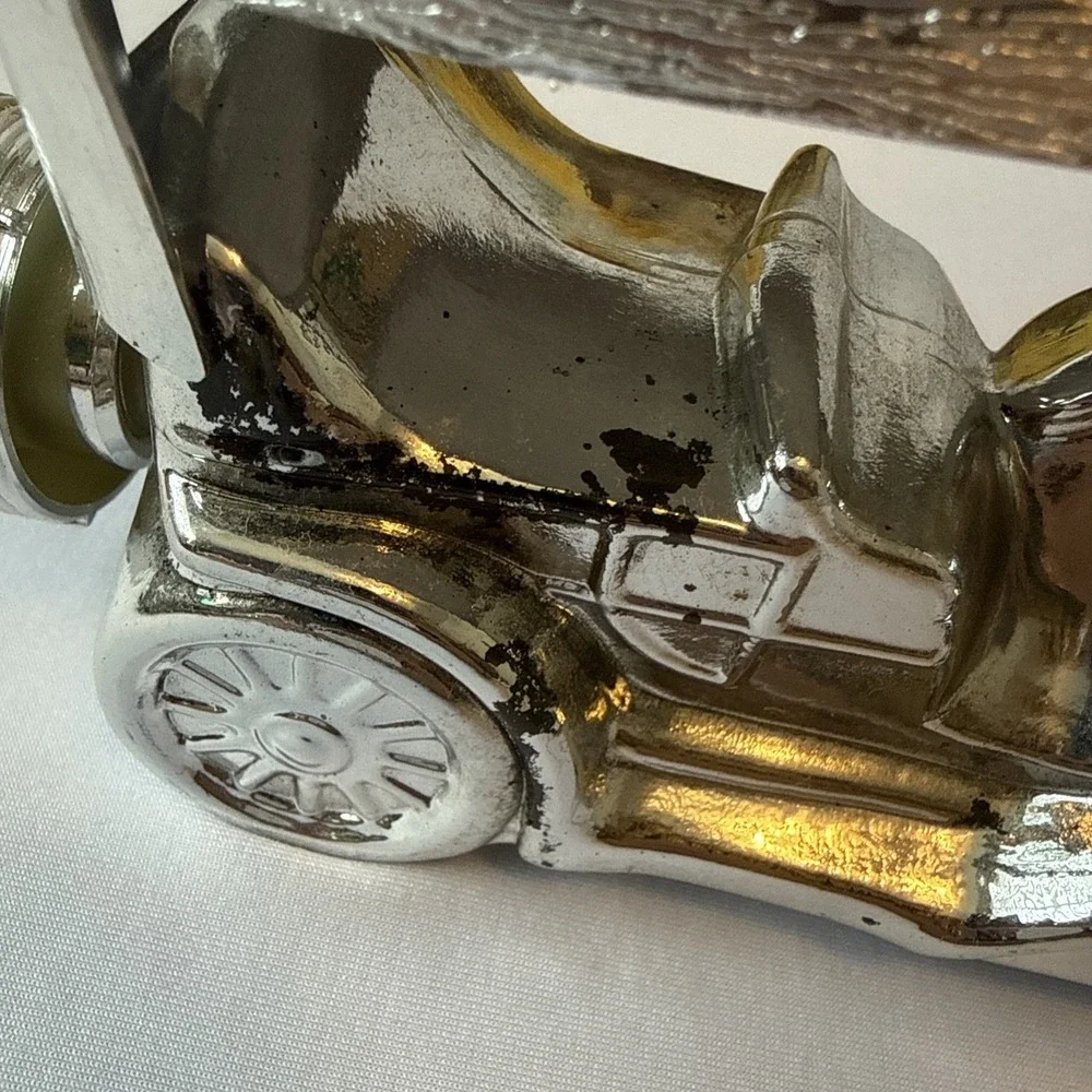 Vintage Avon Touring T Aftershave Bottle Decanter Car Silver Full 6oz With Box